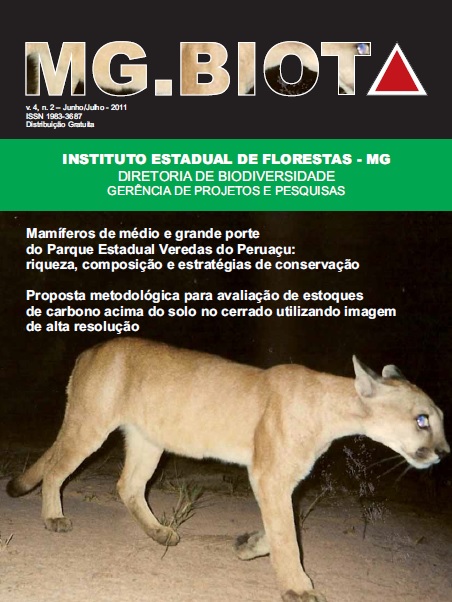 					Visualizar v. 4 n. 2 (2011): Revista MG.Biota - v.4, n.2 - Junho/Julho - 2011 - ISSN 1983-3687
				