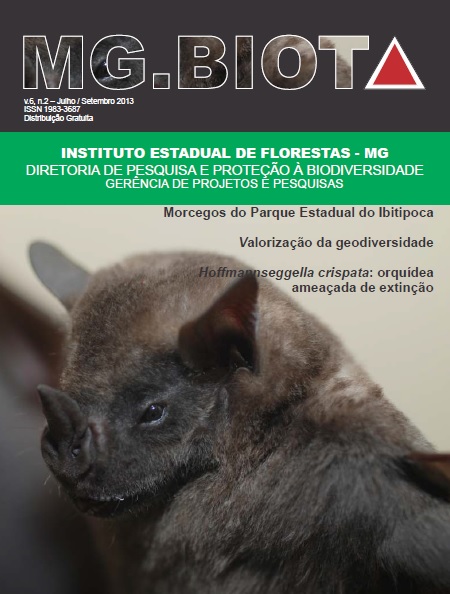 					Visualizar v. 6 n. 2 (2013): Revista MG.Biota - v.6, n.2 - Julho/Setembro - 2013 - ISSN 1983-3687
				