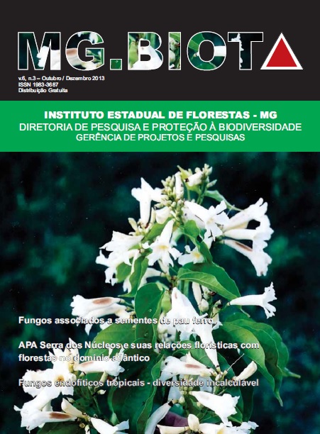 					Visualizar v. 6 n. 3 (2013): Revista MG.Biota - v.6, n.3 - Outubro/Dezembro - 2013 - ISSN 1983-3687
				