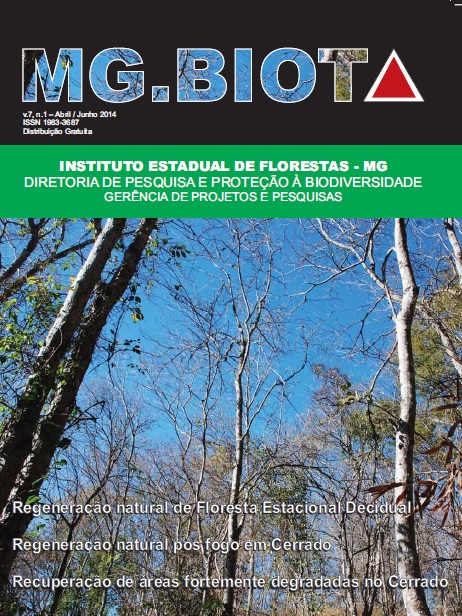 					Visualizar v. 7 n. 1 (2014): Revista MG.Biota - v.7, n.1 - Abril/Junho - 2014 - ISSN 1983-3687
				
