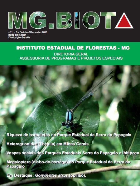 					Visualizar v. 11 n. 3 (2018): Revista MG.Biota - v.11, n.3 - Outubro/Dezembro - 2018 - ISSN 1983-3687
				